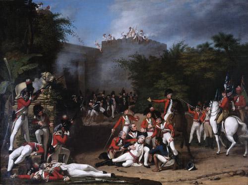 Robert Home The Death of Colonel Moorhouse at the Storming of the Pettah Gate of Bangalore Spain oil painting art